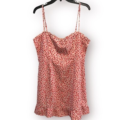 NWT Princess Polly Deniz Blush Pink Floral Mini Dress 12 US Sundress Girly  Y2K | eBay
