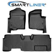 SMARTLINER Floor Mats Set 2011-2014 Ford F-150 SuperCab w/ Flow Through Console