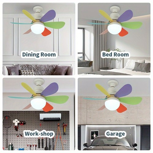 Socket Fan Ceiling Fan With Light Remote Control E26/E27 Noiseless Ceiling Fan - Picture 10 of 32