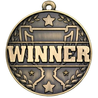 GOODWILL Winner Medal School Sports Achievement 50mm FREE Engraving Ribbon & UK P&P G850