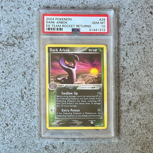 PSA 10 DARK ARBOK #29 - EX Team Rocket Returns 2004 Pokemon Card Gem Mint!