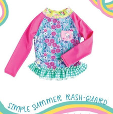 NWT Wildflowers Clothing La La Land Simple Summer Rashguard Swim top size 12