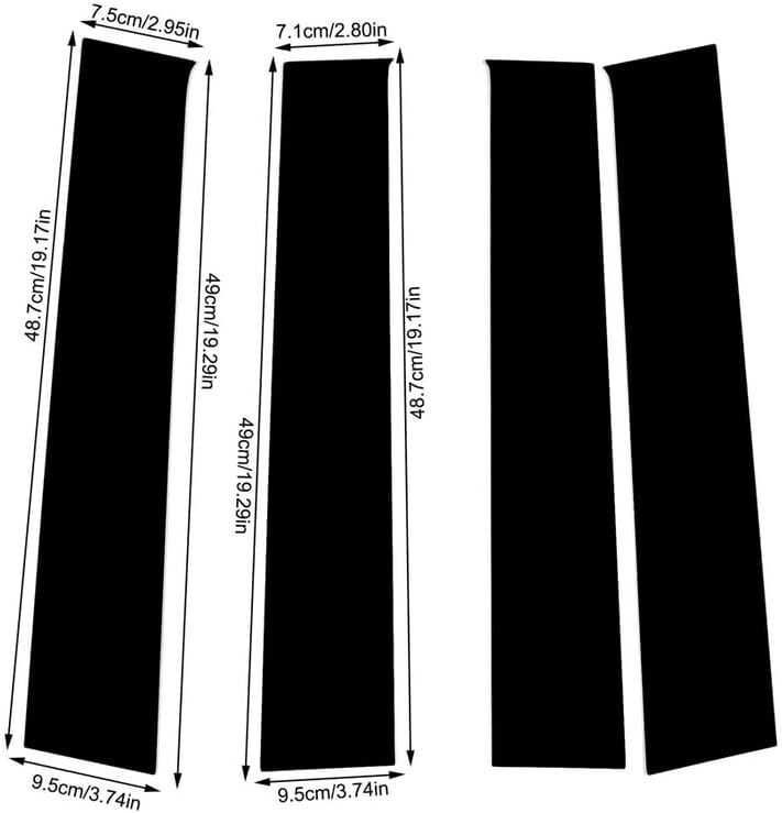 Fits 2004-2014 Ford F-150 F150 Super Cab Crew Piano Black Pillar - Foto 7