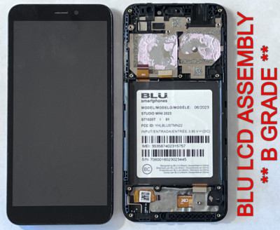 BLU STUDIO MINI 2023 ST1020T LCD Display Digitizer Touch Screen + Frame *B GRADE