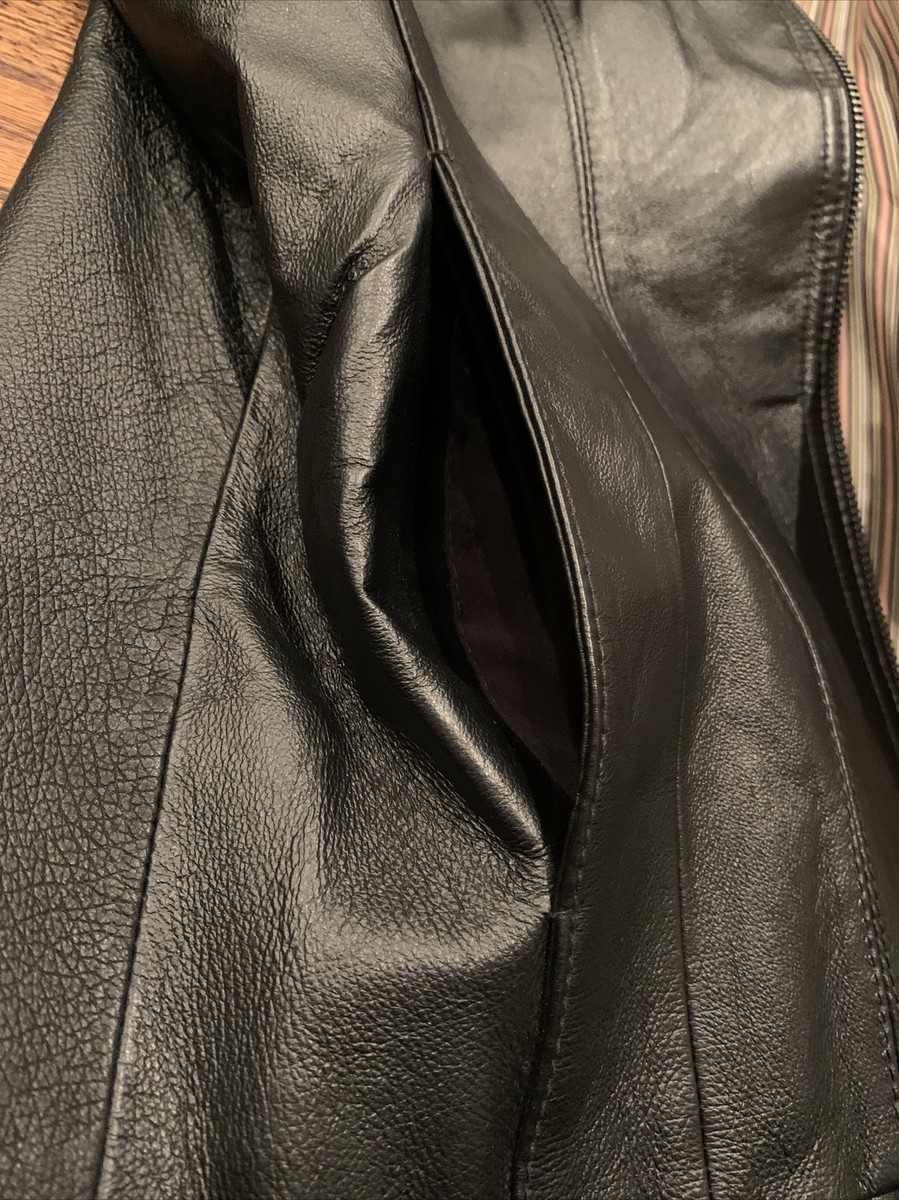 Women's STUDIO Y Black Full Zip 100% Leather Jacket Size S - #5051 ZM59685-BLK Women's STUDIO Y Black Full Zip 100% Leather Jacket Size S - #5051 ZM59685-BLK