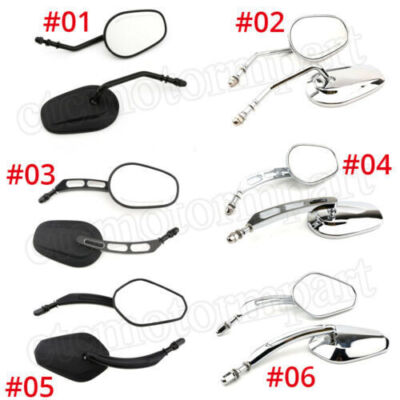 2x Motorcycle Rearview Mirrors for Harley-Davidson Touring Street Road Glide