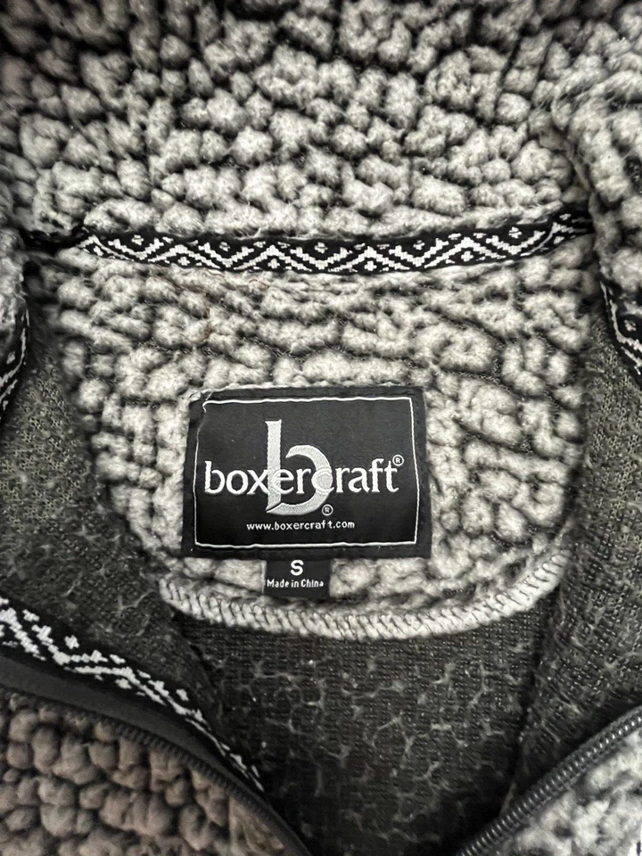 Pullover Sherpa Hersheys Chocolate Boxercraft 1/4 Cremallera Talla Pequeña Bordado Foto 4 de 4