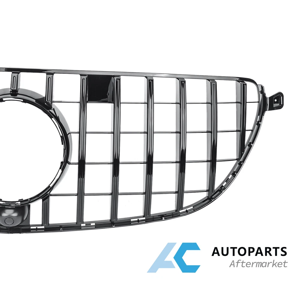 For 2016-2019 Mercedes GLE W166 GLE63 AMG Front Grille GT Grill Gloss Black Foto 4 de 4