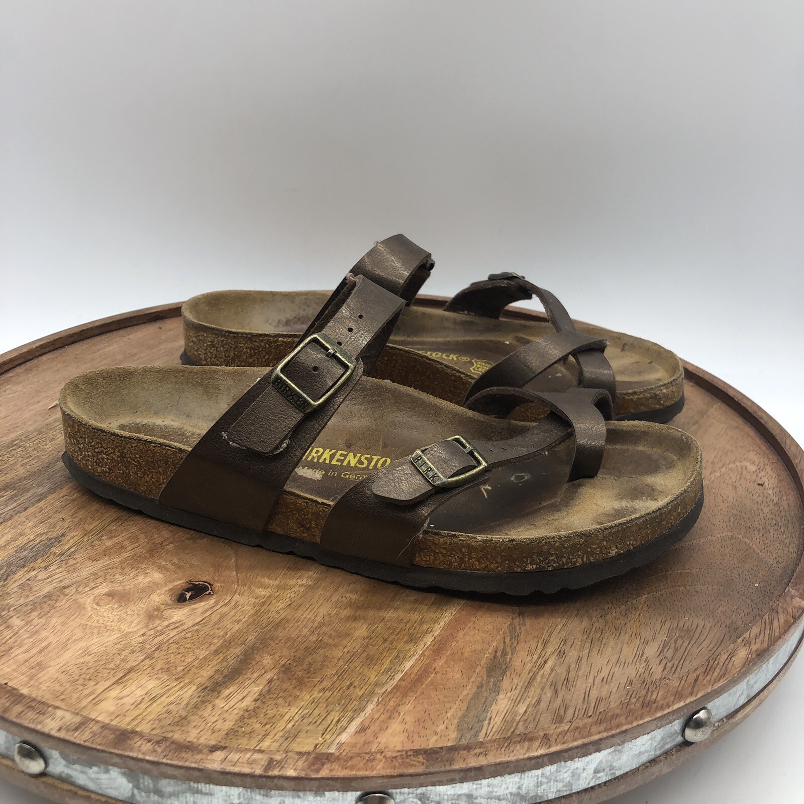 Birkenstock Mayari Women's 7 | EU 38 Toe Thong Sandals - Bronze Brown  Birko-Flor | eBay
