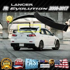 For 2008-17 Lancer Evo Mugen Style 3d Wavy Black Rear Roof Window Visor Spoiler