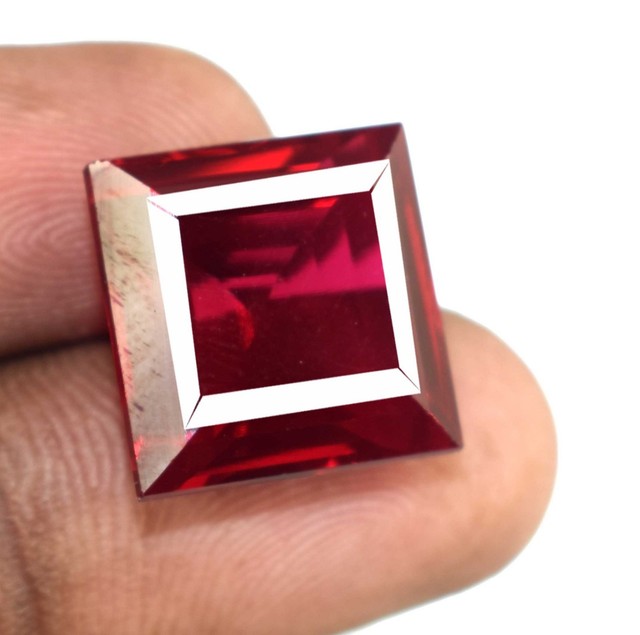 Burma Ruby Gemstone 100% Natural Square Cut 27.50 Ct VS Clarity