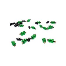 Veniard Damsel Bead Eye's / Red, Green or Black / 2 Sizes / Fly Tying