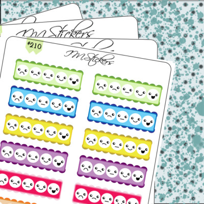 Health Mind Mood Tracker Hand Drawn Planner Stickers Organizer Journal SuperCute