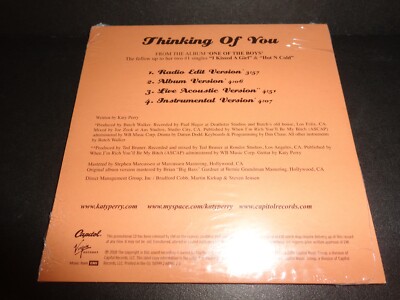 【中古】「非常に良い」［CD］Thinking of You THINKING OF YOU by KATY PERRY-Rare Collectible NEW PROMOTIONAL CD
