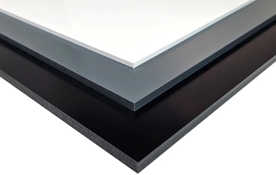 PVC Hart Platten 1-10 mm Schwarz/Weiß/Grau Trovidur® Vekaplan® Kunststoffplatte - Bild 1 von 1