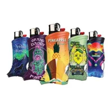 Toker Poker Lighter Sleeve Smoking Tool Bic - Strains- 5 Designs Available!