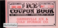 GAINESVILLE ICE & COLD STORAGE COMPANY ICE COUPON BOOKLET (FLORIDA) 1940's 🧊 🐧