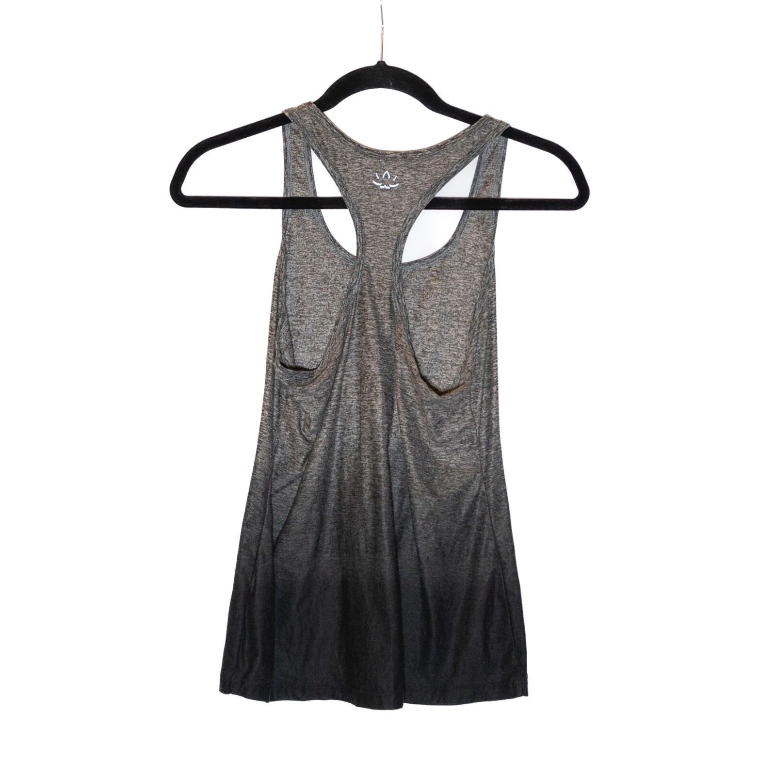 beyond-yoga sleeveless racerback gray ombre work out tank-top