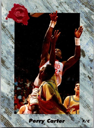 Perry Carter Classic 1991 Draft Rookie Card Number 211 Basketball Ohio State Utg
