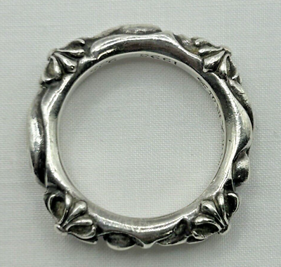 CHROME HEARTS SBT Band Mens Size 10 Sterling Silver Vintage CHROME HEARTS SBT Band Mens Size 10 Sterling Silver Vintage