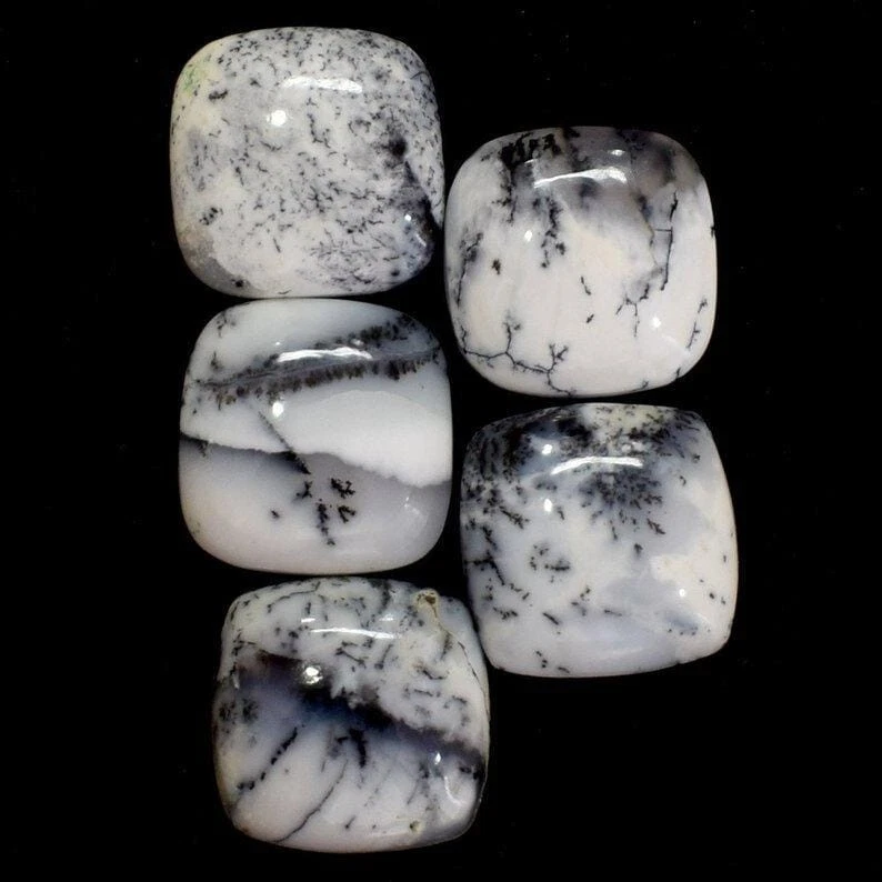 Dendritie Opal Cushion Smooth Cabochon-Dendrite Gemstone -Opal Cabochon Gemstone - Image 4 of 4