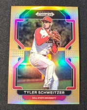 Tyler Schweitzer 2022 Panini Prizm Draft #/50 NEON ORANGE PRIZM SP Card #PDP161