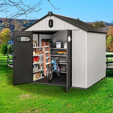 8'x8' Heavy Duty Tool Sheds Outdoor Storage Shed Lockable /base House tool shed