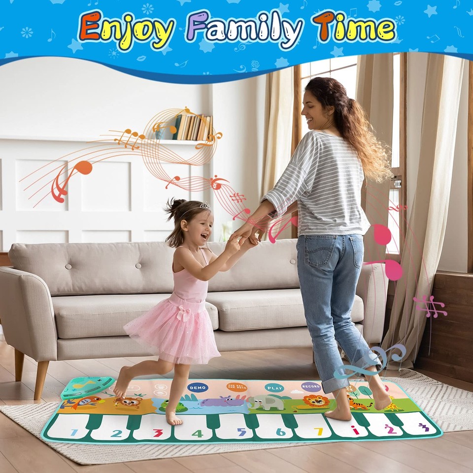 Baby Piano Mat 35 Music Sounds Dance Floor Mat, Music Keyboard Touch