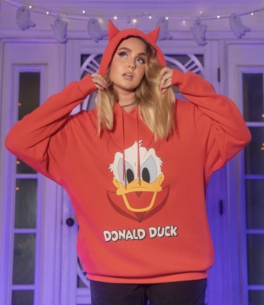 Cakeworthy Disney Halloween Devil Donald Duck Hoodie With Horns