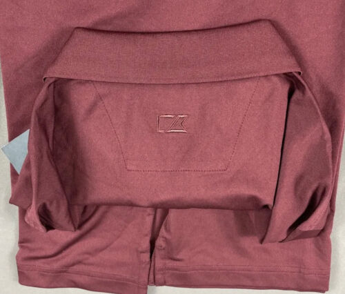 Cutter & Buck Golf Shirt Polo DryTec Chest Logo SVCC XL Maroon NWT MSRP $70 - Picture 6 of 6