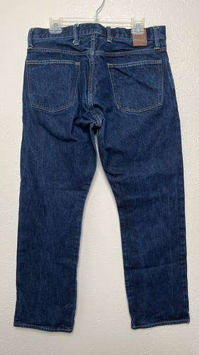 Gap Jeans Mens 36x32 (34x31) Blue 1969 Selvedge Straight Raw Button Fly 243690 - Picture 2 of 20