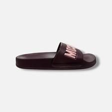 Moschino Men's Purple Logo-Embossed Rubber Slide Sandals Shoes Size EU:39 US:6