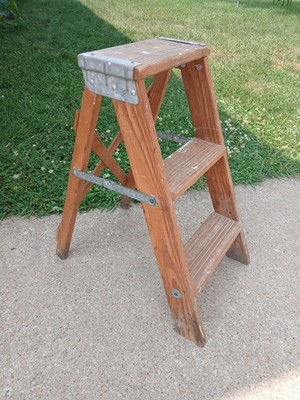 Vintage Wooden 2 Foot STEP LADDER 