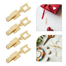 4 Pcs Jewelry Extension Chain Fold over Clasps for Bracelets Extender