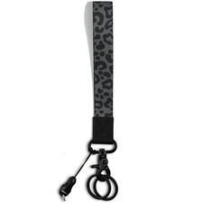 Cute Black Leopard Wrist Lanyard for Keys ID Cell Phone  Wallet