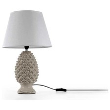 LAMPADA LUMETTO CON DESIGN A PIGNA CON BASE IN COLORE TORTORA 44.5 CM