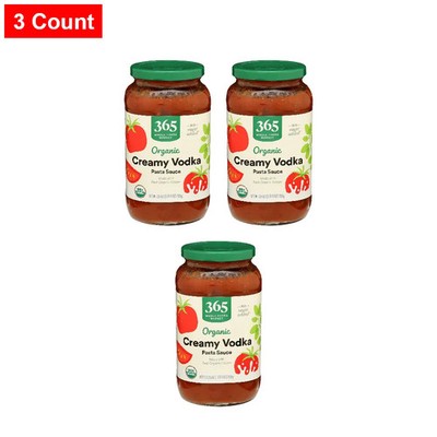 365 By WFM, Organic Creamy Vodka Pasta Sauce, 25 Ounce - 3 Count