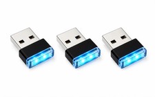 3x Mini Blue Led Usb Car Interior Light Neon Atmosphere Ambient Lamp Accessories 3x Mini Blue Led Usb Car Interior Light Neon Atmosphere Ambient Lamp Accessories