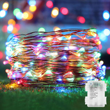 2 Pack Fairy Lights Battery Operated 200 LED 66Ft Silver Wire Starry String Ligh
