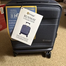 Biaggi Underseat Carry-On – Expandable Hybrid Spinner, 16", TSA-Approved, Navy 