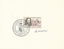 France 1960 N° 1258 Vicomte de Turenne 1er jour signé du graveur Mazelin