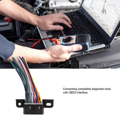 2PCS Diagnostic OBD2 16 PIN Female Connector Harness Car 16 PIN Female Plug