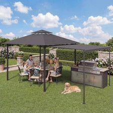 Gazebo Estensibile 3X3 M, Estensibile Fino a 3X6 M, Gazebo 3X3 Impermeabile Stab