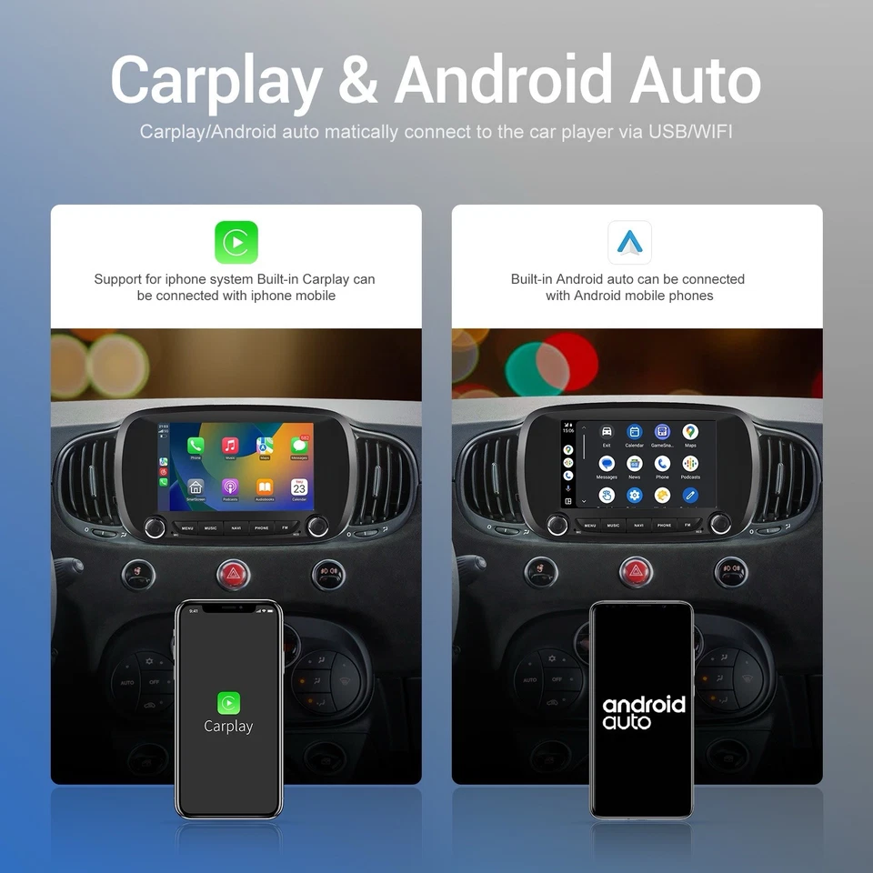 Autoradio 7” Android 15 CARPLAY Wireless per Fiat 500X 2014-2020 WIFI 4GB + 64GB - Immagine 3 di 4