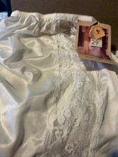 Vintage Ashley Taylor White Nylon Slip w/ Lace Hem Length 29" Small New w/ Tags