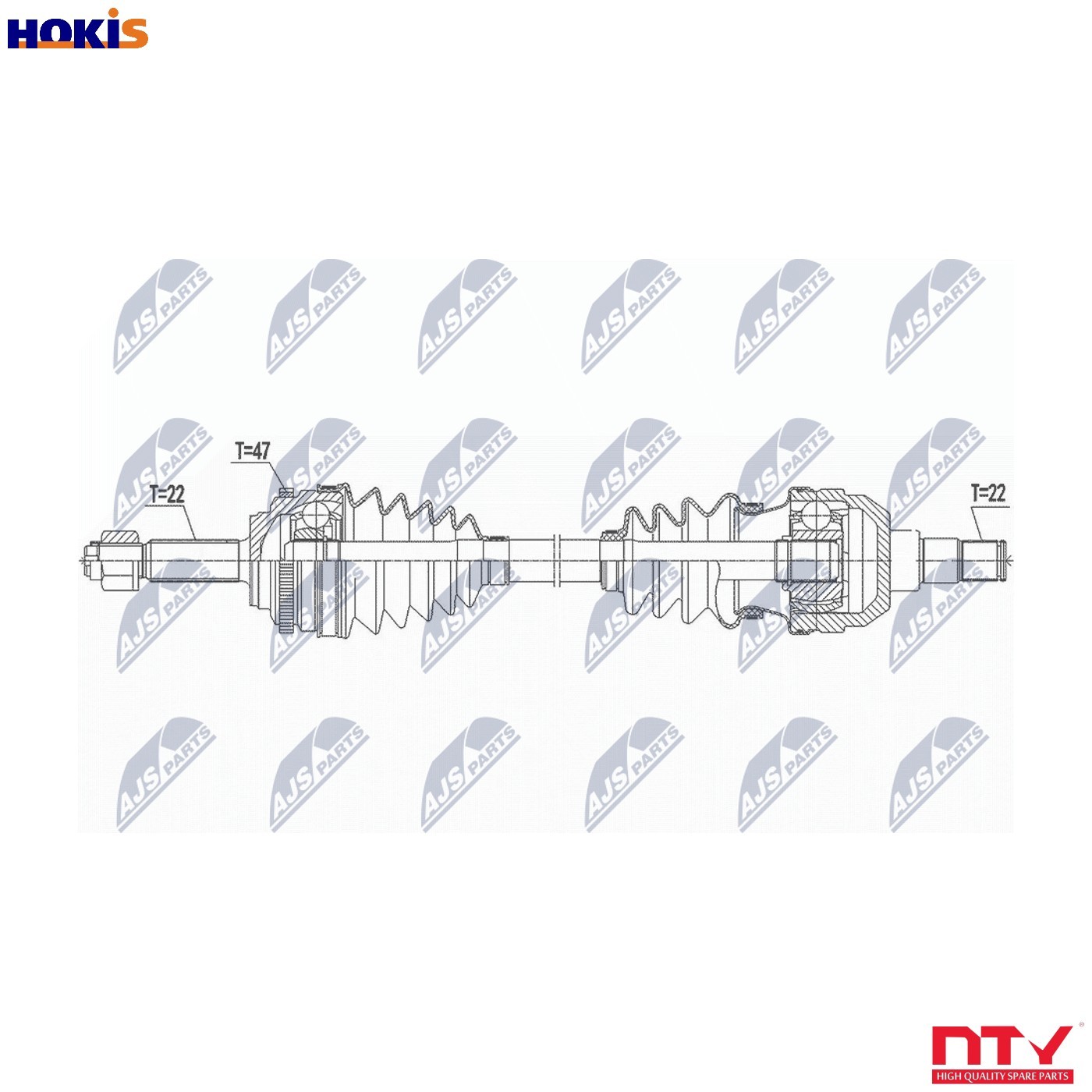 Driveshaft Front Axle Left Manual Transmission NPW-DW-043 NTY for CHEVROLET - Image 9