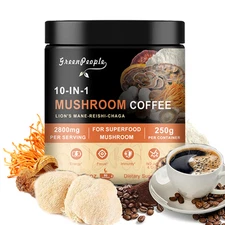 Mushroom Coffee Organic Instant Coffee 80 Servings Immune & Cognitive Boost
