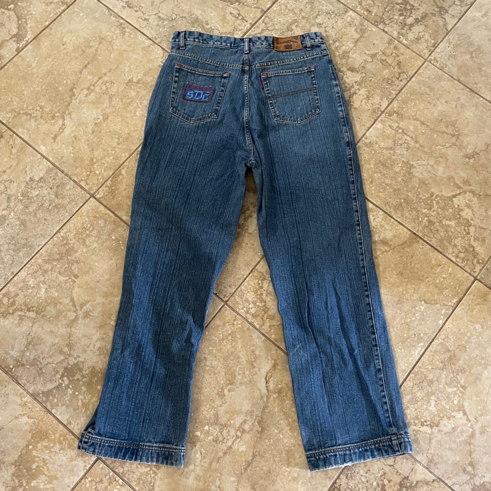 Snoop Dogg Clothing Company Doggy Style SDC Baggy Blue Jeans Mens 34x33 Y2K