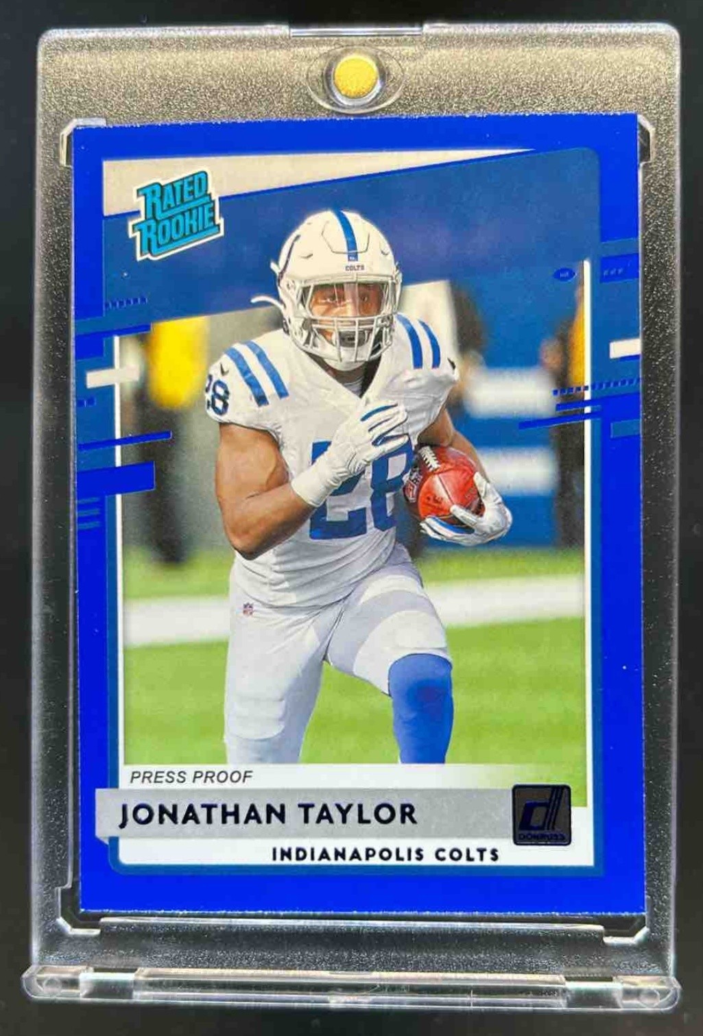 2020 Donruss Jonathan Taylor Press Proof Blue Rookie RC #317 Colts