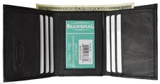 Marshal Men's Premium leather trifold ID Card holder wallet